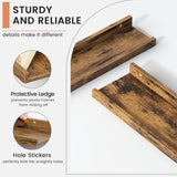 Floating Picture Ledge Shelves for Wall Set of 4, 72 Inch Wall Shelves with Lip Long Large Nursery Book Shelf for Toys Storage Kids Bookshelf Wall Mounted Living Room Bedroom Decor Frames FLYJOE