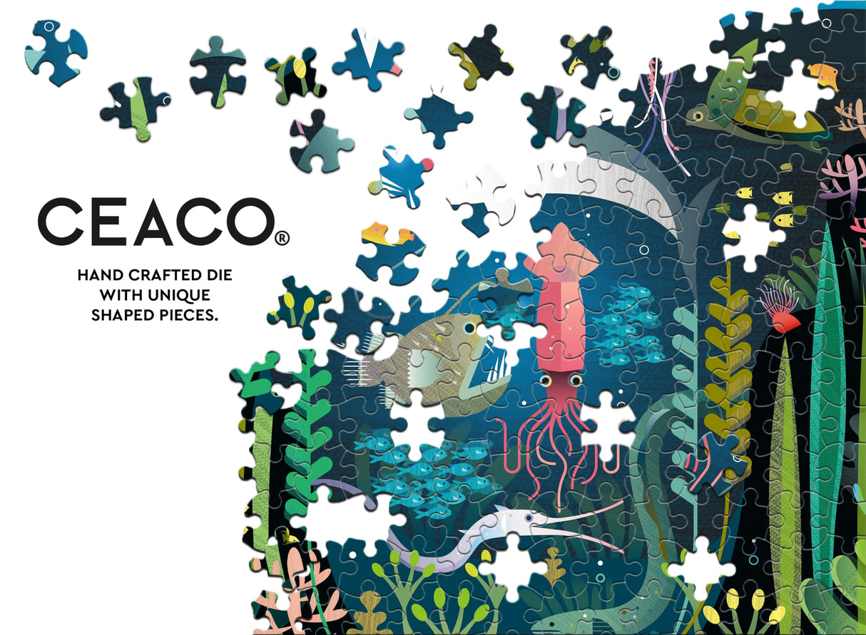 Ceaco - Glow in The Dark - Ocean Glow - 100 Piece Jigsaw Puzzle Ceaco