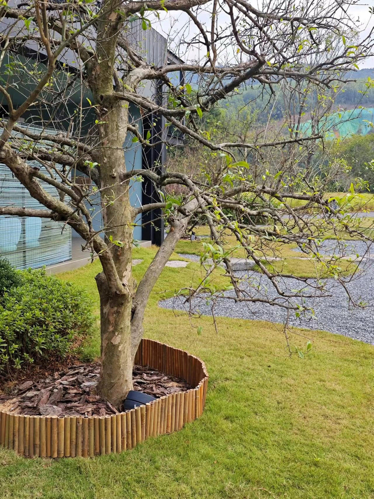 Bamboo Short Fence Outdoor Landscape Edging Flexible Decorative Border 7.8'' H x 47'' L HTWNK