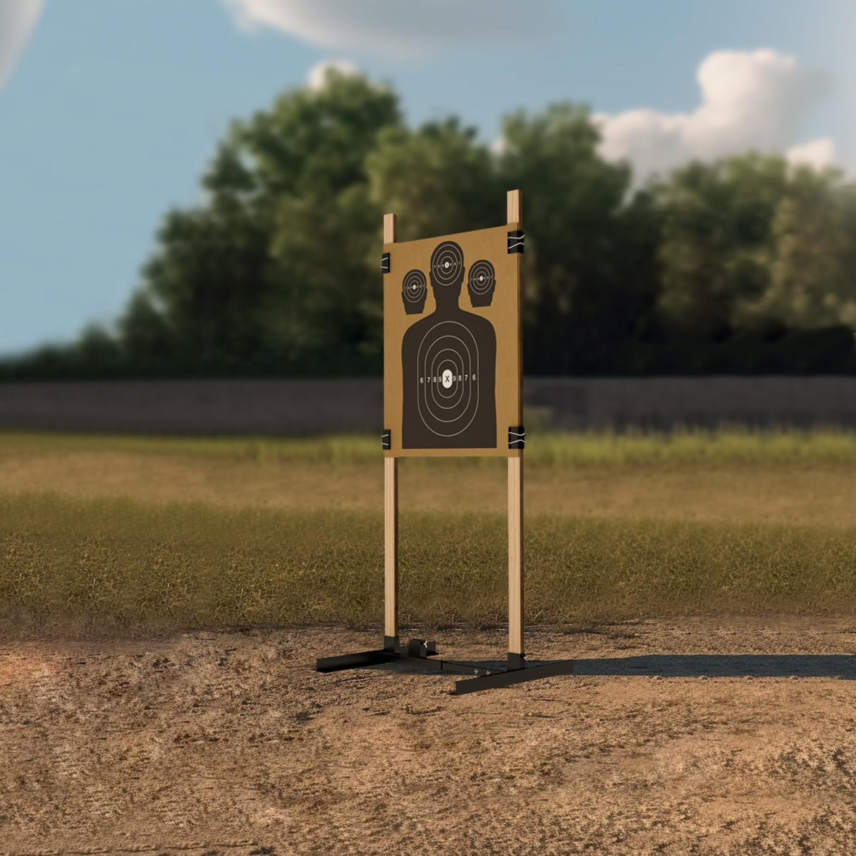 KNINE OUTDOORS Shooting Target Stand for Outdoors, Durable Paper Target Holder with Stable Adjustable Base for Paper Shooting Targets Cardboard KNINE OUTDOORS