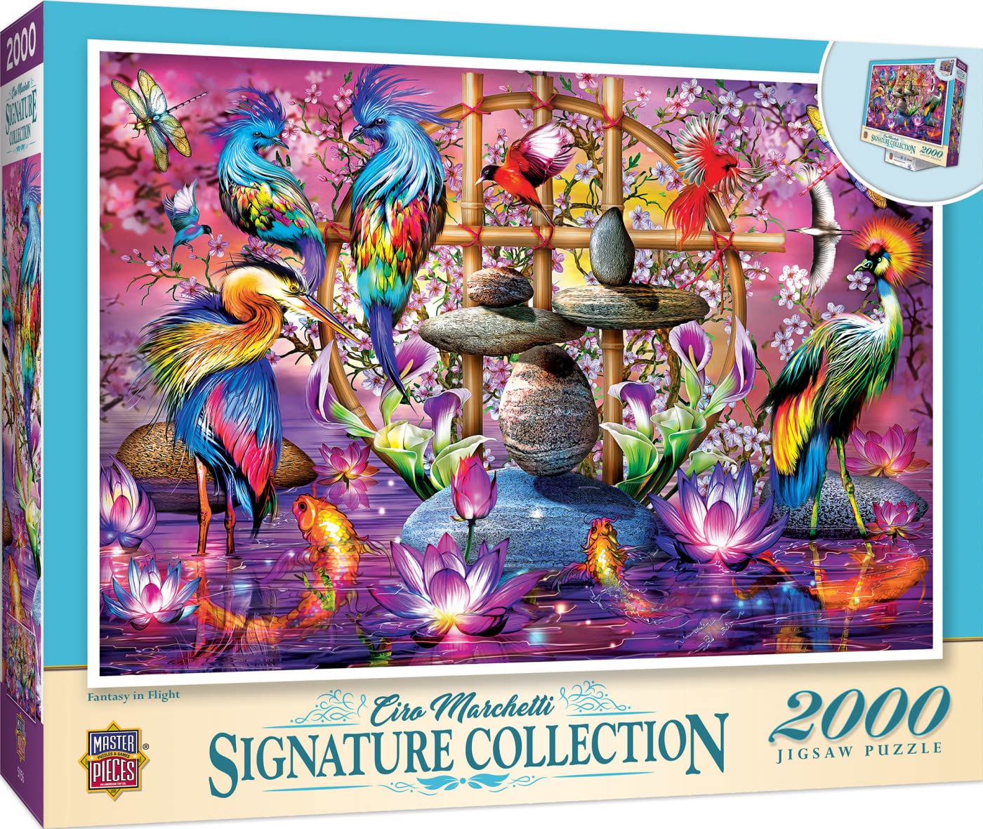 Baby Fanatic MasterPieces 2000 Piece Jigsaw Puzzle for Adults, Family, Or Kids - Fantasy in Flight - 39"x27" - WoodArtSupply