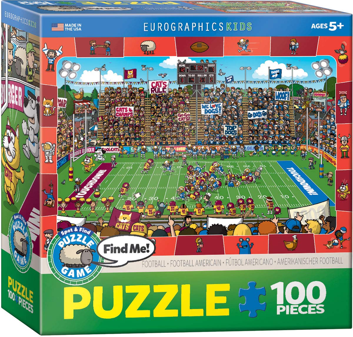 EuroGraphics Football Spot & Find Puzzle (100-Piece) (6100-0474) EuroGraphics