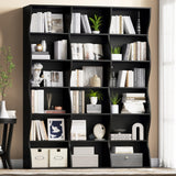 Gyfimoie 71" Triple Wide Bookshelf, 6 Tier Tall Bookcase with Storage, Large Book Shelves with 18 Open Display Shelves, Black Bookcase for Living Room, Study, Home Office, Library (Black) Gyfimoie