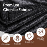 LOOMORA 108" Modular Sectional Sofa - L-Shape Chaise, Modern Modular Cloud Couch with Deep Seat and Pillow, Boneless Couch Comfy Sofa for Living Room & Apartment, No Assembly(Black) LOOMORA