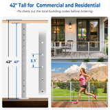 Gyykzz 4 Pack Cable Railing Post 42" (Post 41"x2"x2"), Fixed Top Mount Level Drilled Railing Post with Cable Sleeves, Stainless Steel Level Line Post Handrail Post, Brushed Finish Flat Top Deck Post Gyykzz
