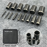 YKSPLUSK Leather Circle Cutter Tool Set, 31 Pieces Circle Punch Tools 1-25mm 30 35 40 45 50 55mm, High Carbon Steel Round Leather Cutting Dies - Hole Punch Tool Kit for DIY Crafts YKSPLUSK