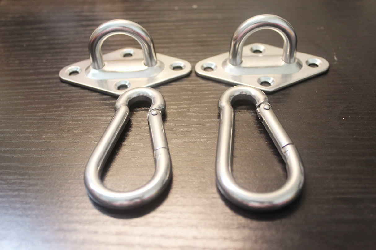 MHMYDZ 1000 lb Capacity Heavy Duty Hammock Hanging kit Ultra Durable Hammock Hooks Carabiners for Hammock Stand Hammocks Swing Chair,Multiple Indoor Outdoor Suspension Ceiling Hooks MHMYDZ