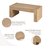 COZAYH Modern Rustic Wood Coffee Table with Thick Legs, Rectangular Living Room Center Table, Natural Finish Design, Sturdy Farmhouse Style for Home Decor, Office, Brown COZAYH