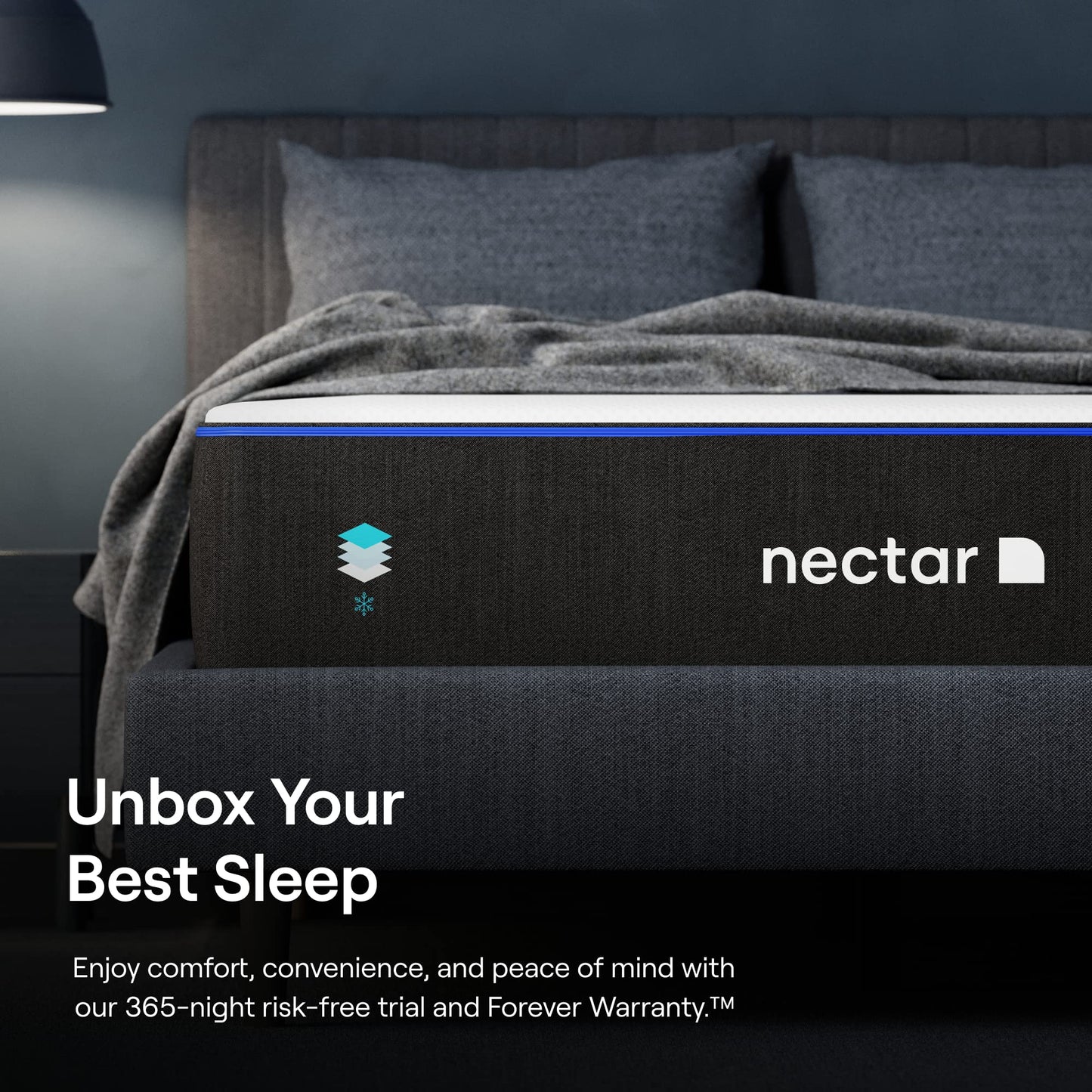 Nectar Full Mattress 12 Inch - Medium Firm Gel Memory Foam - Cooling Comfort Technology - 365-Night Trial - Forever Warranty, White