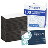 Business Card Magnets Pack of 100 – Customize with Peel and Stick Adhesive Magnet to Create Personalized Magnetic Business Cards as Promotional Items - Essential Large, Mid and Small Business Supplies labphant