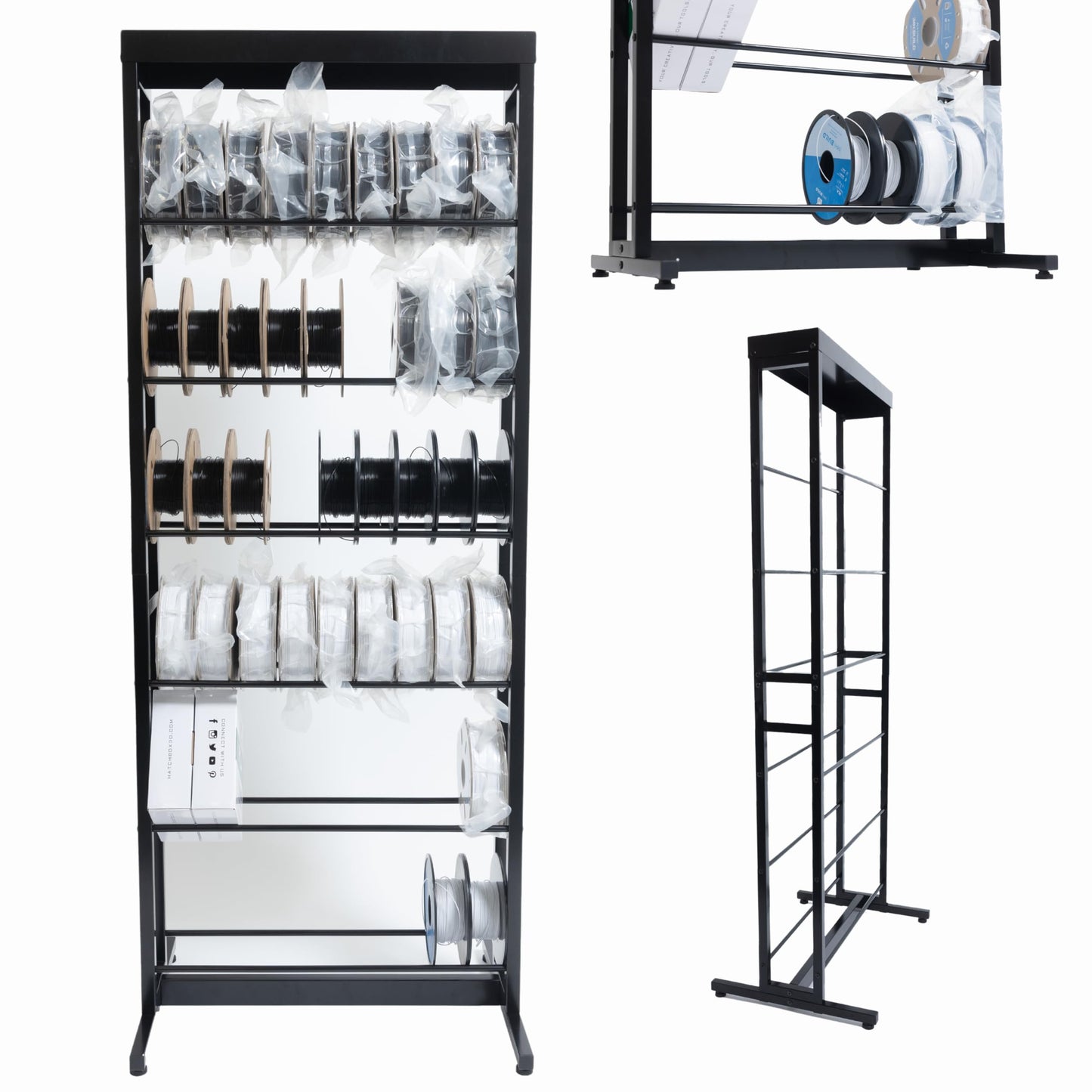 3D Printer Filament Storage Rack 6 Tier Shelves for Filament, Holds 54 Spools of 1 Kilogram Filament (1 Kilogram x 9 Spools x 6 Shelves) - WoodArtSupply