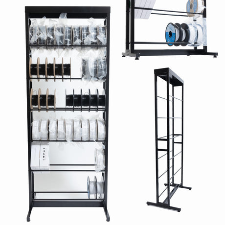 3D Printer Filament Storage Rack 6 Tier Shelves for Filament, Holds 54 Spools of 1 Kilogram Filament (1 Kilogram x 9 Spools x 6 Shelves) WoodArtSupply