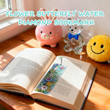 RUIFUU 4 Pcs 5D Flowers and Butterfly Diamond Art Bookmarks,DIY Diamond Painting Book Marks with Rhinestone Tassel for Graduation Birthday Reader Gifts RUIFUU
