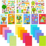 Outus 15 Pieces Card Making Kits for Kids with 3 Sheets Stickers, 15 Blank Envelopes and 15 Seal Stickers, Handmade Card Making Crafting Kit for Boys and Girls DIY Cards Outus