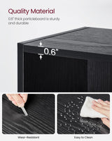 VASAGLE Bookshelf, 23.6 Inches Wide, 5-Tier Open Bookcase with Adjustable Storage Shelves, Floor Standing Unit, Ebony Black ULBC165T56 VASAGLE