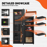 KAER [2025 New] 8-10 Rifle Gun Safe, Home Safes for Rifles and Pistols,Unassembled Large Gun Safes for Home and Shotgun with Detachable Gun Racks, 4 Pistol Pockets KAER