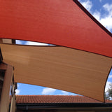 E&K Sunrise 10' x 15' Sun Shade Sail Rectangle Canopy Shade Cover UV Block for Patio Backyard Garden Outdoor (Brown) E&K