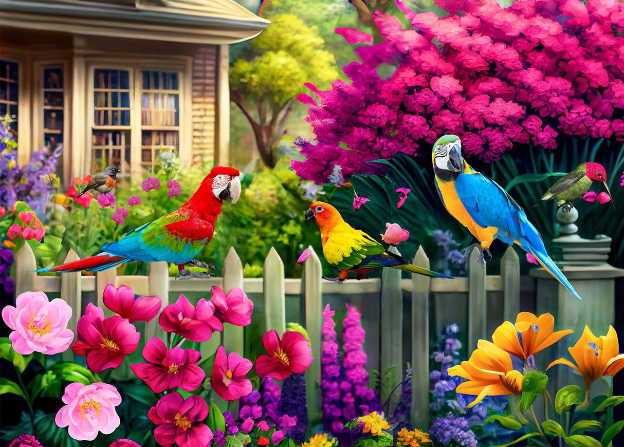 500 Piece Jigsaw Puzzle for Adults -Flowers & Birds Jigsaw Puzzles 500 Pieces Puzzles for Adults-Finished Size 19.3" x 13.7" HUADADA