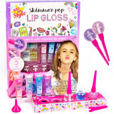 Just My Style Shimmer Pop Lip Gloss, Create 5 Lollipop-Shaped Lip Glosses, Includes Funnel, Empty Lip Gloss Containers, Sweet Lip Gloss Base, Body Glitter & More, DIY Lip Gloss, Multi (208316J) Just My Style