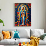 WGSMGL Virgin Mary Diamond Art Painting Kits for Adults, Religious 5D Diamond Painting for Beginners, DIY Full Drill Paint with Diamond, Home Wall Decor 12 x 16 Inch WGSMGL