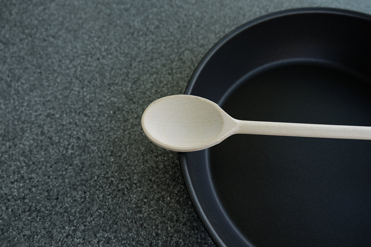 3PCS 12 Inch Long Wooden Spoons, Long Handle Wooden Cooking Mixing Oval Spoons Baking Cooking Tasting Stirring - Sauce Spoons. Made of Natural Beechwood BICB