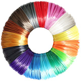 DO3D 15 Bright Colors 1.75mm 3D Pen Silk PLA Filament Refill, Each Color 4m, Total 60m 3D Printer Silk PLA Sample Pack, Compatible with FDM 3D Printer and 3D Pen, Not Support for 3Doodler Pen DO3D