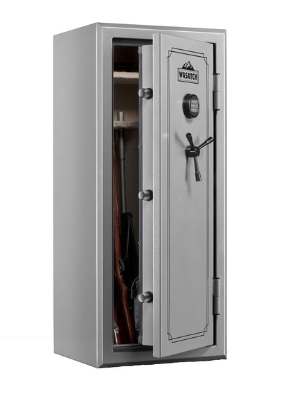 Wasatch 24-Gun Fireproof and Waterproof Safe with Electronic Lock, Gray (24EGW) - WoodArtSupply