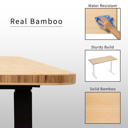 VIVO Bamboo 60 x 24 inch Universal Solid One-Piece Table Top for Standard and Sit to Stand Height Adjustable Home and Office Desk Frames, DESK-TOP60O - WoodArtSupply