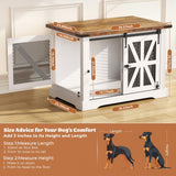 VOPEAK Farmhouse Dog Crate Furniture, Heavy Duty Large Dog Crate for Medium Large Dogs, XL Dog Crate Dog Kennel Indoor with Double Doors, Chew Resistant End Table for Bedroom Living Room, White VOPEAK