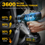 RIDA Cordless Impact Wrench, 1/2 POWER Impact Gun w/ 5 Torque Options Max 300 Ft-lbs (400N.m) Power w/ 4.0Ah Li-ion Battery & 1 Hour Fast Charger, 4 Sockets, Electric Impact Wrench for Car Home RIDA