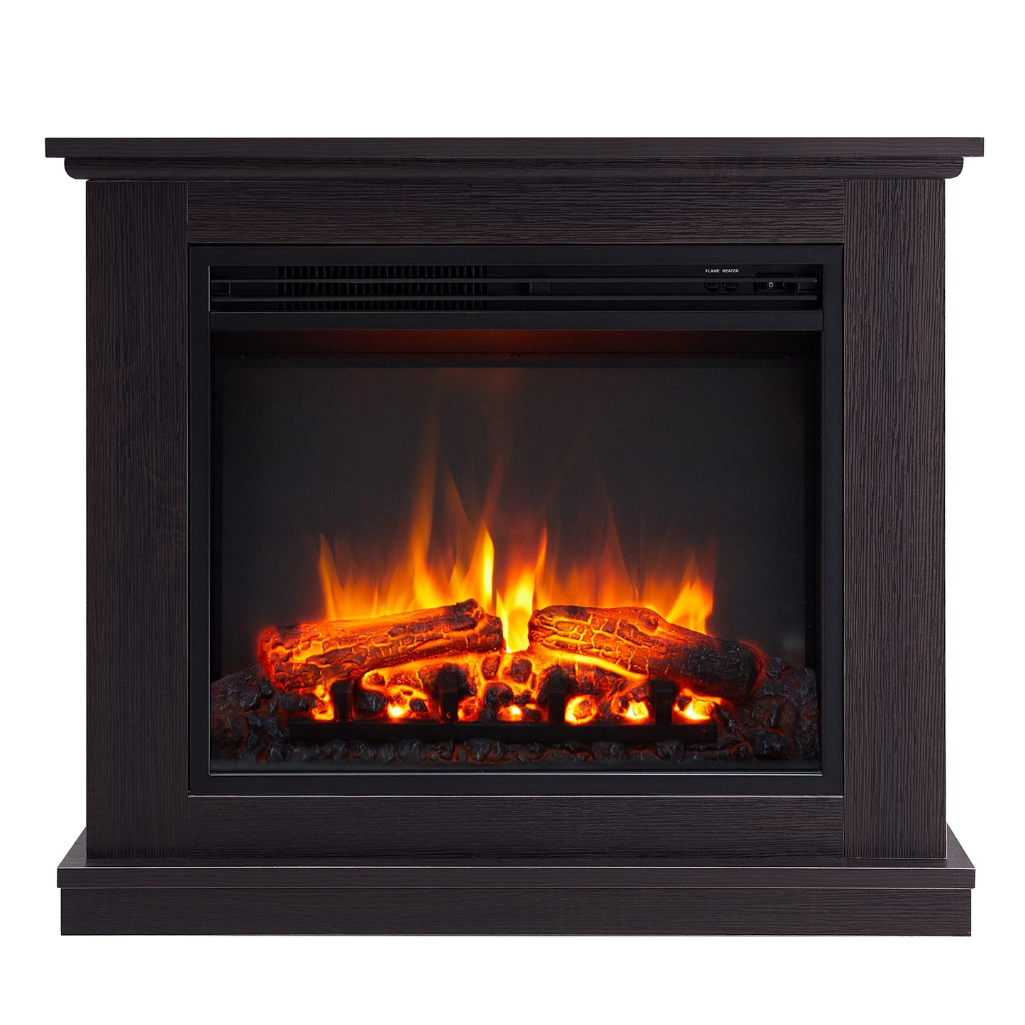 LegendFlame® Madison Electric Fireplace with 32.5" Mantel Surround and Jaden 23" Insert, Espresso Oak Finish