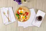 12-Pack Hemstitched Dinner Napkins Oversized 20x20 - Cotton Fabric Tailored with Mitered Corner - Ideal for Events and Regular Use - White THE BEER VALLEY