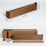 Kazai Wall-Mounted Coat Rack 'Toke' | Modern Design Coat Hanger with Hidden Wall Hooks | Solid Walnut Wood Veneer Panel Kazai.