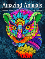 Amazing Animals: Adult Coloring Book, Stress Relieving Mandala Animal Designs Independently Published Iaerlllt