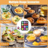 WIBIMEN Muffin Pan with 12 Silicone Cupcake Baking Cups - Non-stick Regular Size Cupcake Pan - Reusable Muffin Tin Baking Pans Set for Making Muffin Cakes, Tart, Bread(1PCS: 12-Cup Regular) WIBIMEN