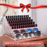 ALUYUYO 7-Tier Nail Polish & Sunglasses Organizer | Screwless Cosmetic Display Shelf for Makeup, Jewelry, Eyeglasses Storage | Non-Slip Bathroom Vanity Shelf for Essential Oils ALUYUYO