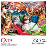 Buffalo Games - Shoe Closet Kittens - 750 Piece Jigsaw Puzzle for Adults -Challenging Puzzle Perfect for Game Nights - Finished Size is 24 x 18 Buffalo Games