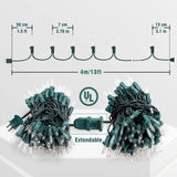 Hopolon Clear Christmas Lights Set 2PACK 50Count 13Feet Incandescent Bulb Mini String Lights for Indoor Christmas Tree Garland Birthday Wedding Festival Decor, Warm White Hopolon