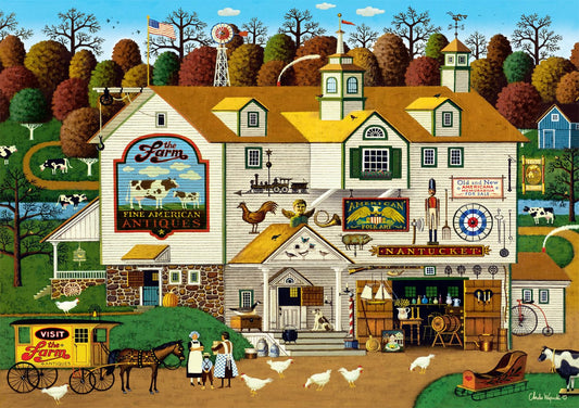 Buffalo Games - Charles Wysocki - The Farm - 500 Piece Jigsaw Puzzle for Adults -Challenging Puzzle Perfect for Game Nights - Finished Size is 21.25 x 15.00