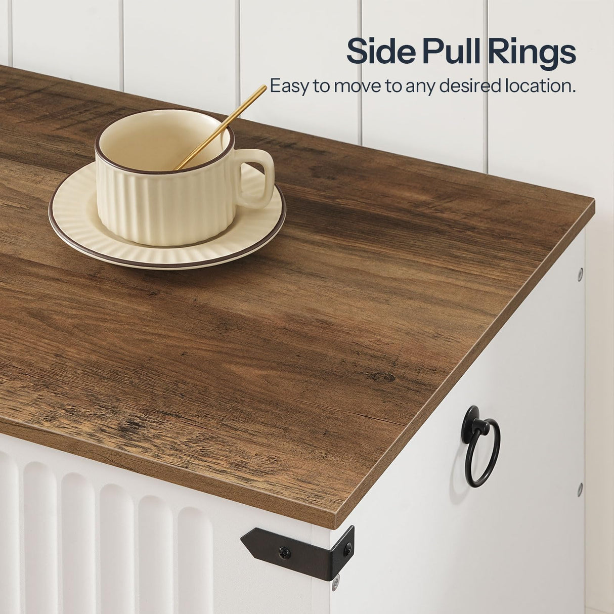 HOOBRO Storage Bench, Toy Box Organizer, Toy Chest with Safety Hinge, Farmhouse Style Storage Chest, 39.3 x 15.7 x 17.7 Inches for Living Room, Bedroom, Entryway, White and Walnut WH26CW01 HOOBRO