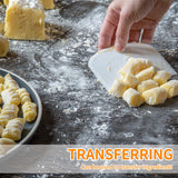 ALLTOP Bowl Spatula & Bench Scraper,Flexible Plastic Multipurpose Kitchen Pastry Cutter Tool,Food Scrappers for Bread Dough Baking Cake Fondant Icing,Set of 2 Pieces - White,Green ALLTOP