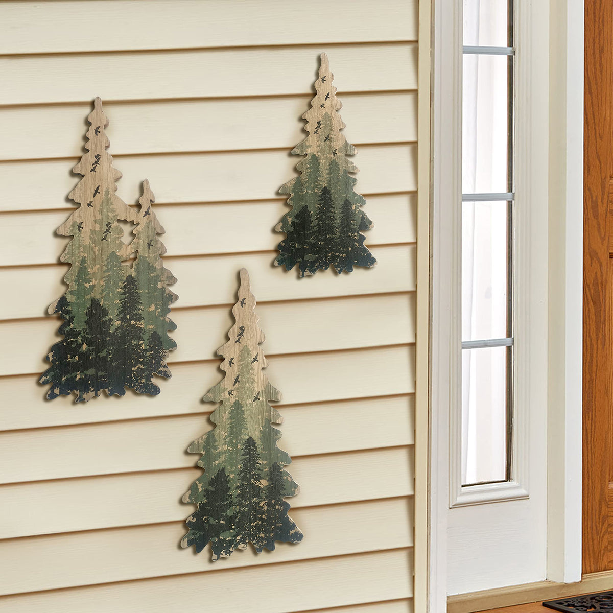 Limygus Woodland Wall Art Paintings Bushes Wall Decorations Set of 3 Limygus