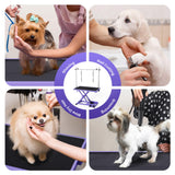 Flying Pig Ultimate Heavy Duty Grooming Table – Electric Lift, Adjustable Height, Non-Slip Surface, Professional Dog & Cat Grooming Arm, Stable & Safe Design for Home and Salon Use -Purple Flying Pig Grooming