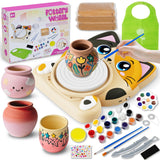 Insnug Pottery Wheel for Kids - Pottery Arts and Crafts for Kids Ages 8-12 with 3 Pack Painting Kit Air Dry Clay Art Supplies for Kids Toys Girls Boy Birthday Gift for 6+ Insnug