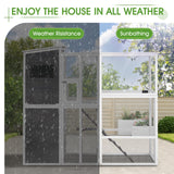 YODOLLA Wooden Cat House,Large Space Cat Cage,Large Outdoor/Indoor Catio Enclosures,Wooden Cat House Weatherproof with Multi Platforms, Indoor Interoperability,Jump Platform Grey YODOLLA