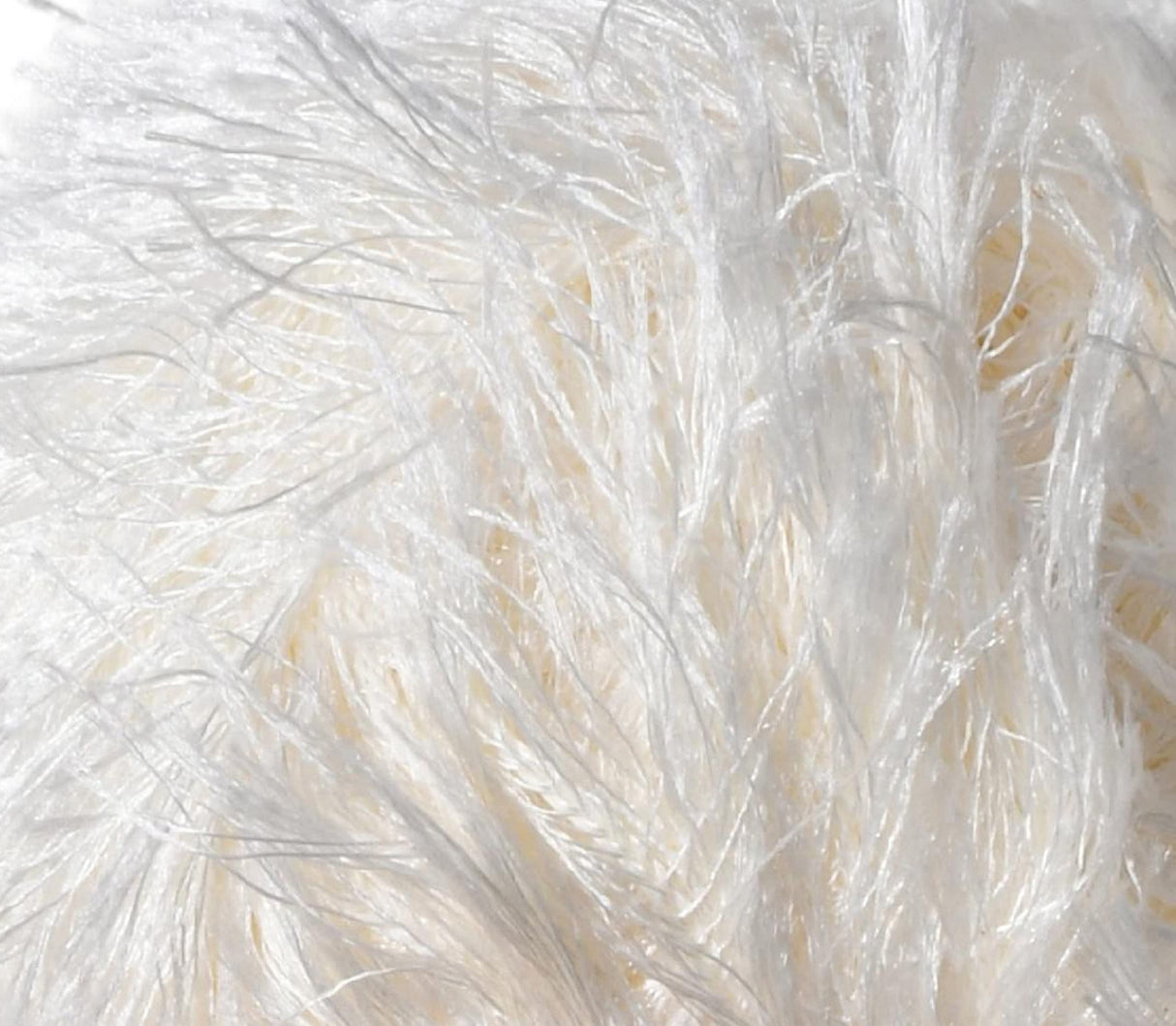 Lukche Eyelash Fun Fur Yarn Premium 100% Polyester 164 Yds (150 Mt), 3.53 Oz (100 Gr) Colorful Crochet Yarn Dıy Hand Knitting. (Cream, 1 Skein) LUKCHE