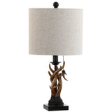 JONATHAN Y JYL1031A Gaston 20.5" Resin Mini LED Table Lamp, Farmhouse, Traditional, Cottage, Rustic, Office, Living Room, Family Room, Dining Room, Bedroom, Hallway, Foyer, Brown JONATHAN Y