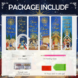 INCOK Christmas Diamond Art Bookmarks - 6 PCS The Nativity Diamond Painting Bookmarks Set DIY Christian Jesus Art Craft Religions Xmas Gift Book Lover Beginner INCOK
