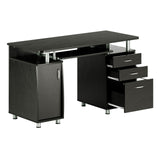 Techni Mobili 47.25" Ergonomic Computer Drawers & File Cabinet for Home Office Storage, Espresso Writing Desk, ONE Size Techni Mobili