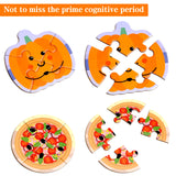 Magnetic Puzzles for Kids Ages 1-3, Travel Toddler Puzzles Ages 2-4 Year, Food Activities Toy for Boys & Girls 3-5 yo - Learning Magnet Gift for Road Trip QimuMku